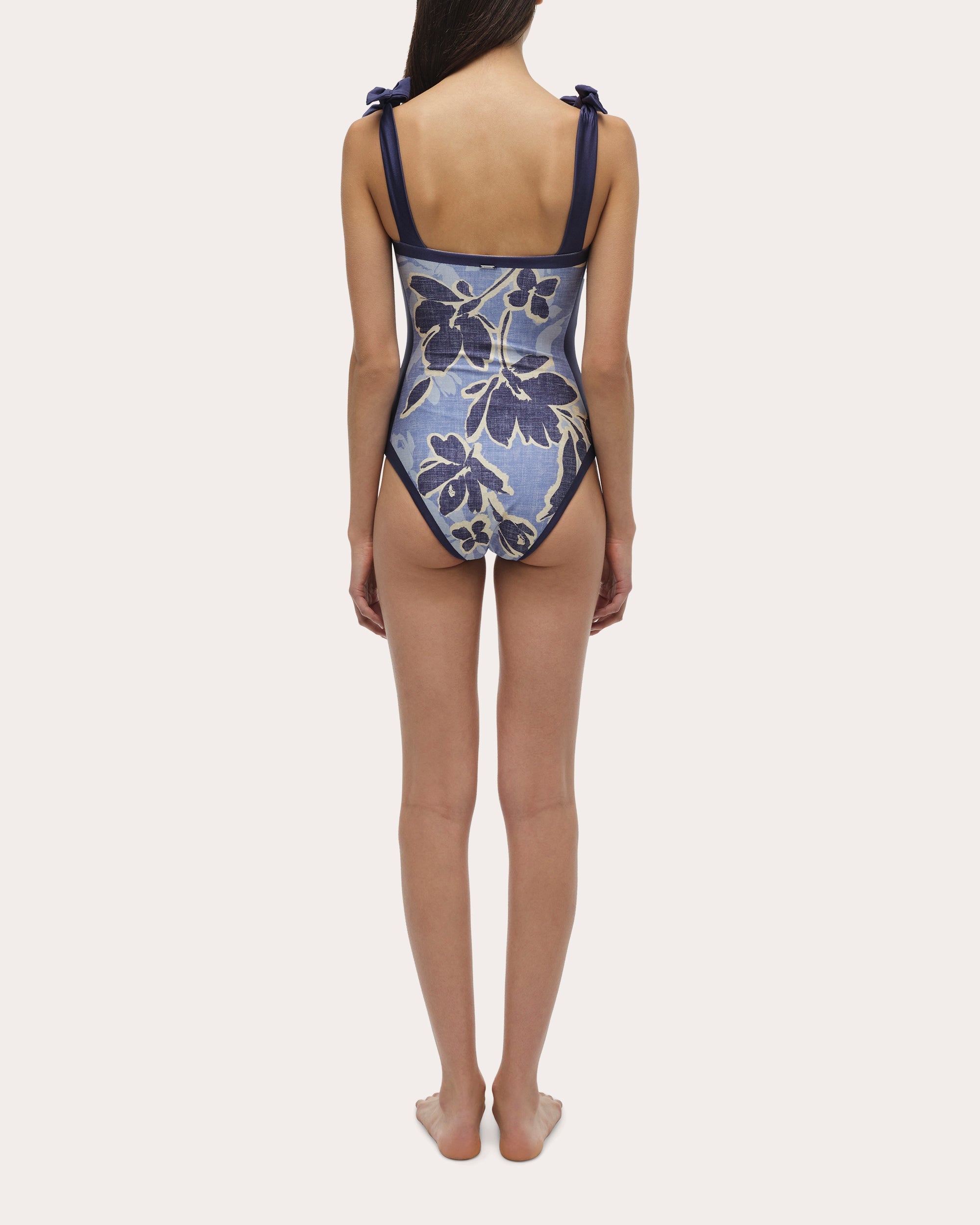 Floral Bow-Strap Swimsuit