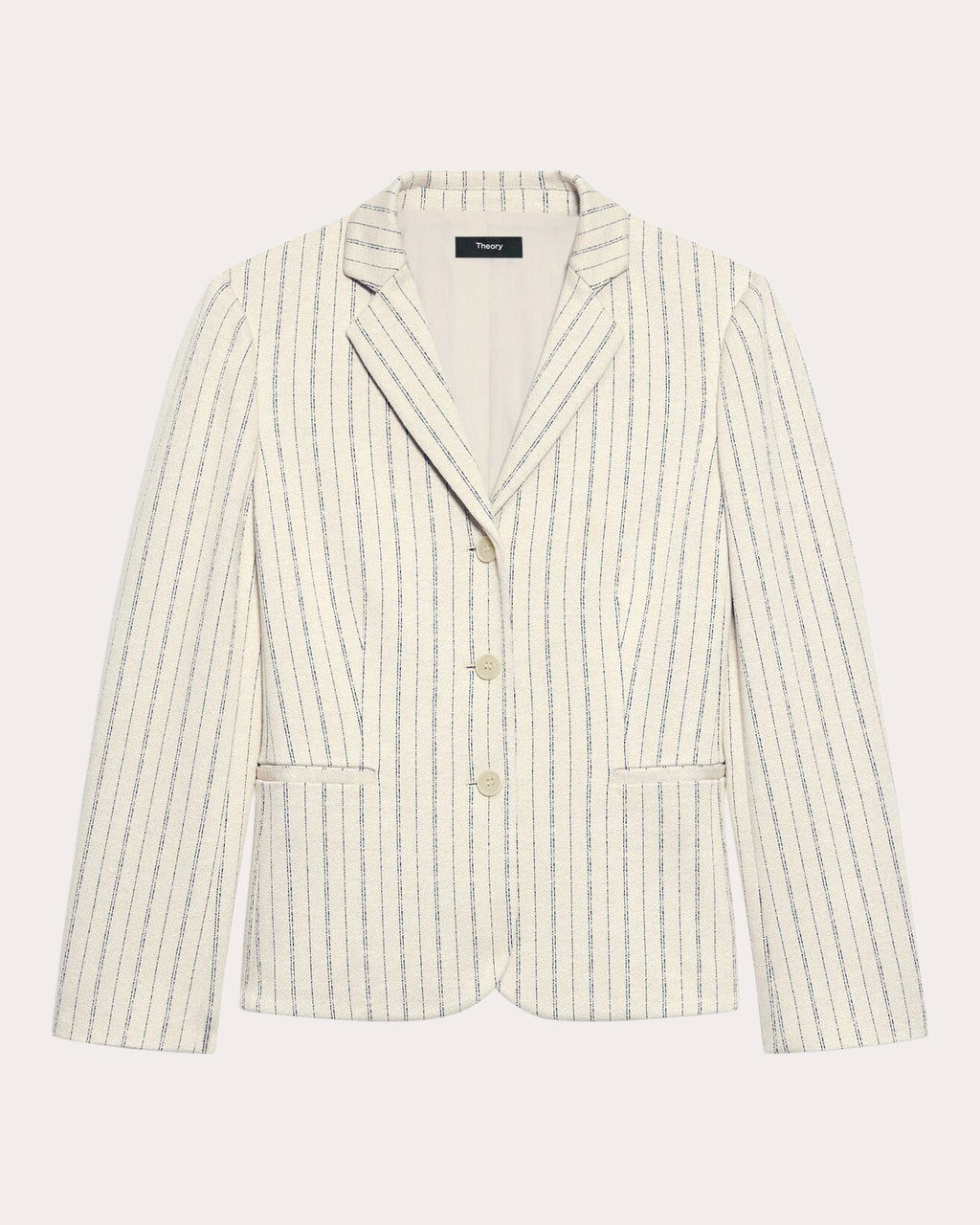 Stripe Shrunken Single-Breasted Blazer