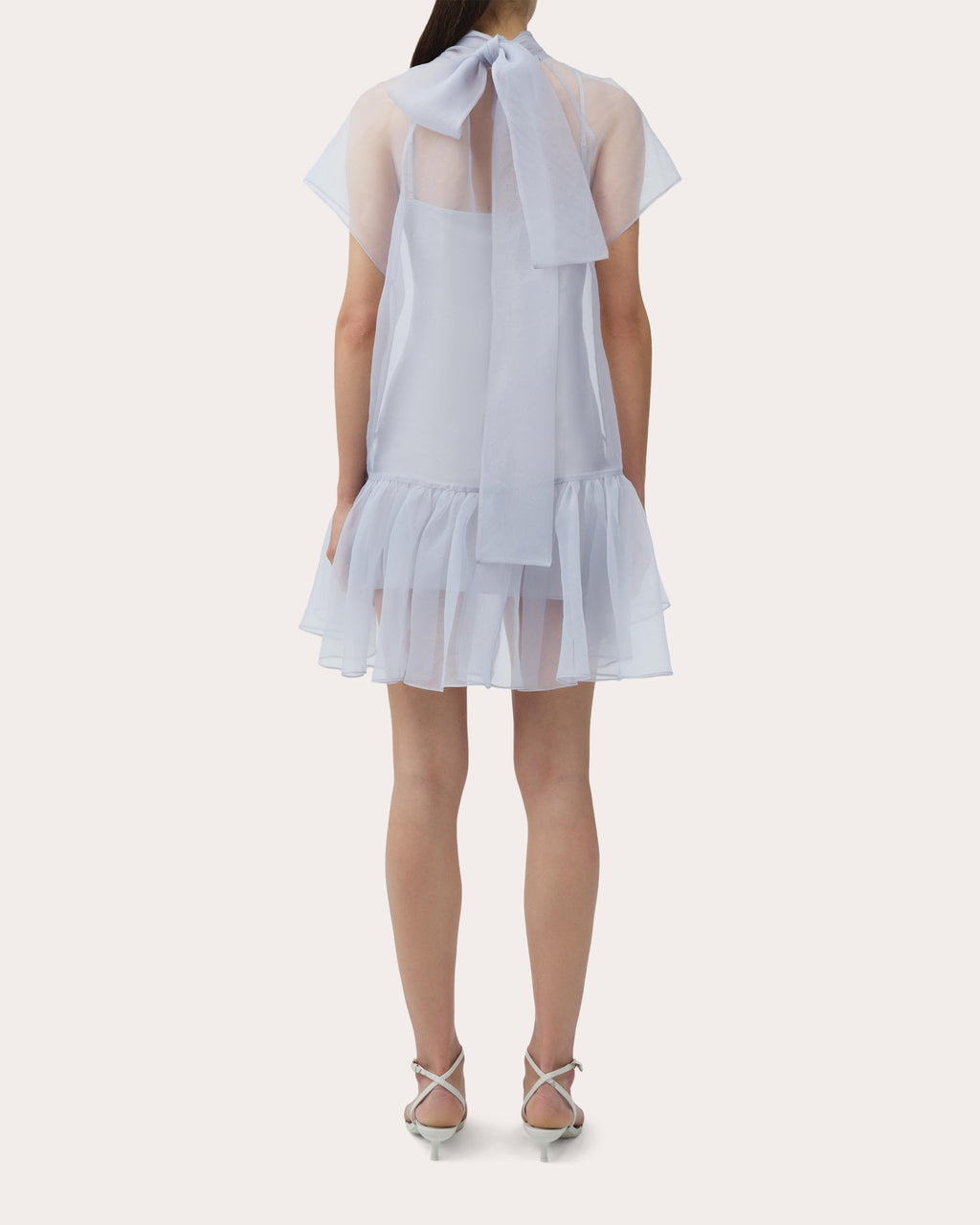 Beaux Organza Drop-Waist Mini Dress