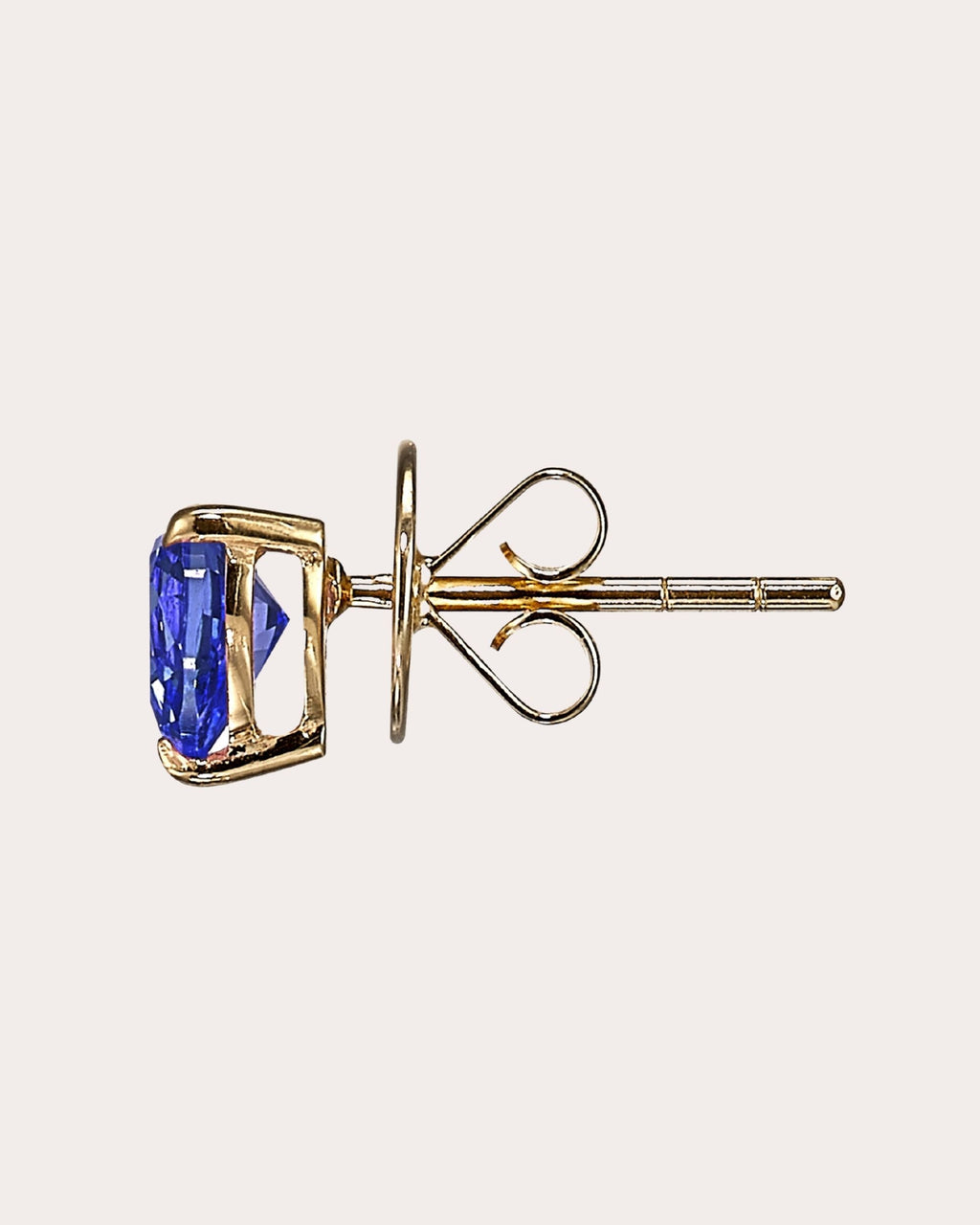 Royal Blue Sapphire Mini Heart Stud Earrings