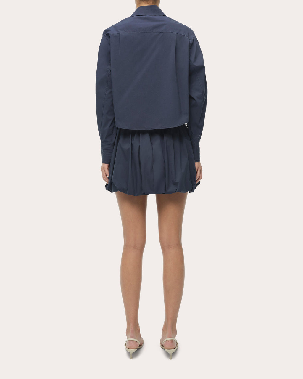 Pippa Poplin Gathered Bubble Mini Skirt