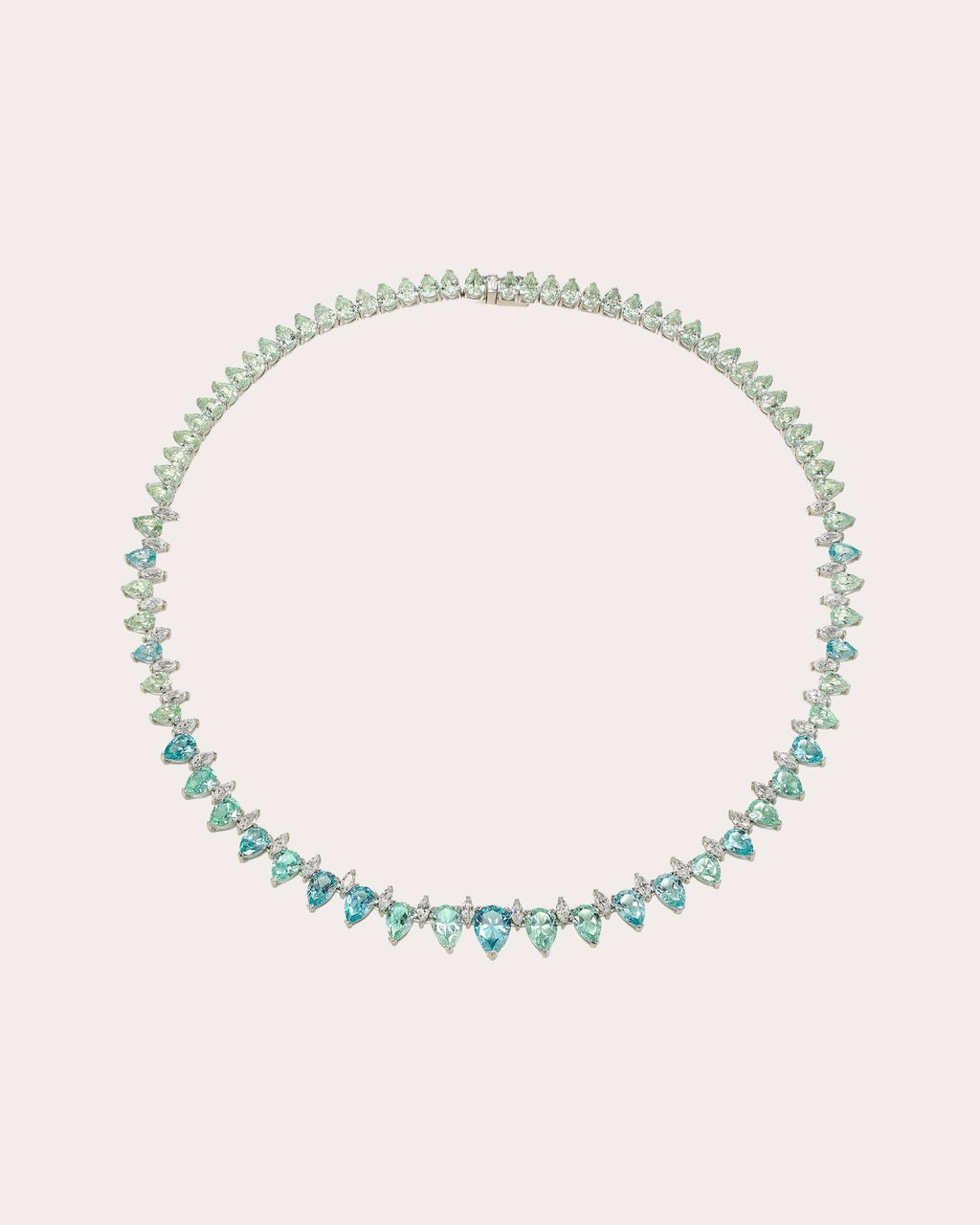 Diamond & Sapphire Ocean Necklace