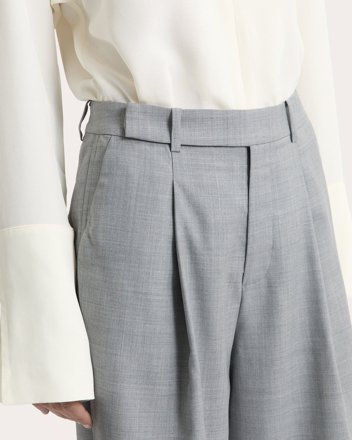 Ila Pleated Wool Bermuda Shorts