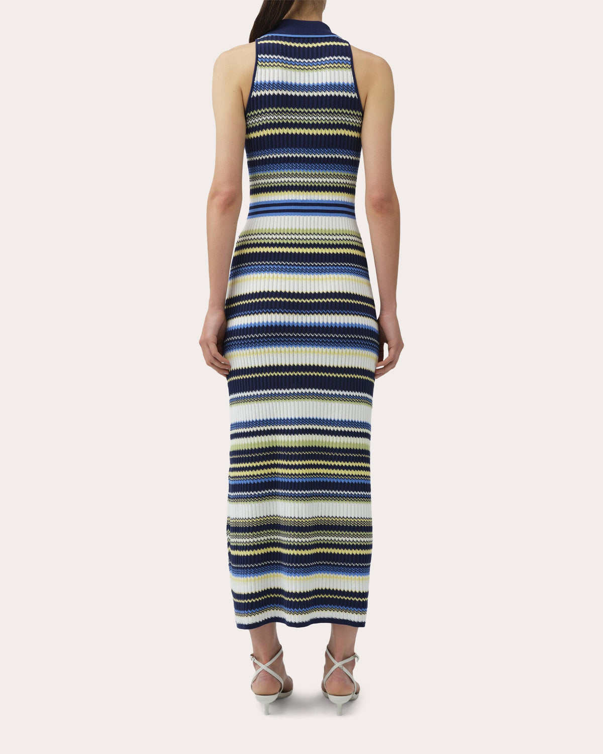 Kerrin Chevron Knit Polo Dress