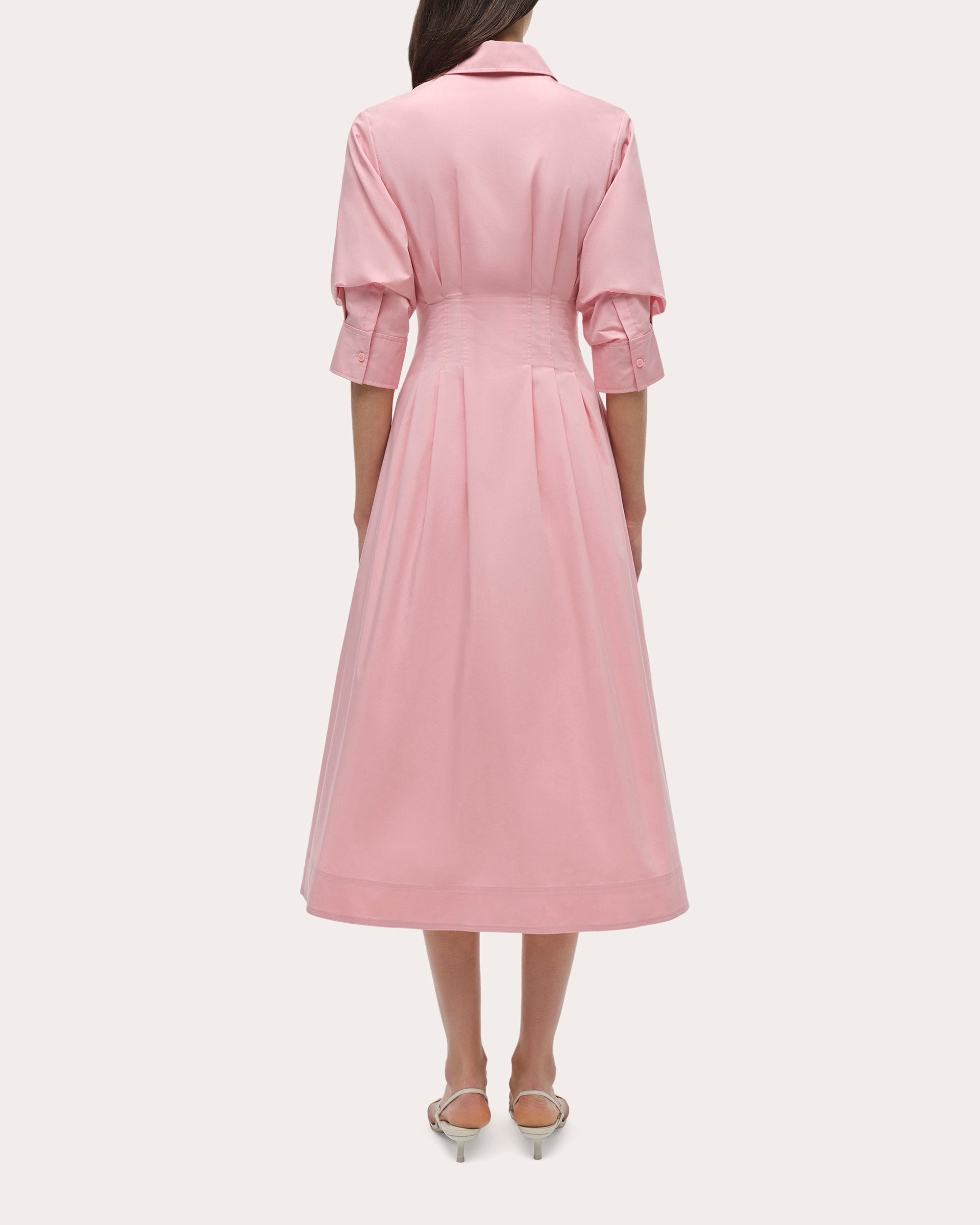 Jazz Poplin Pintuck Midi Dress