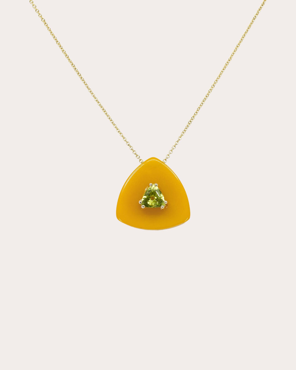 Bakelite & Peridot 14k Gold Utopia Pendant Necklace