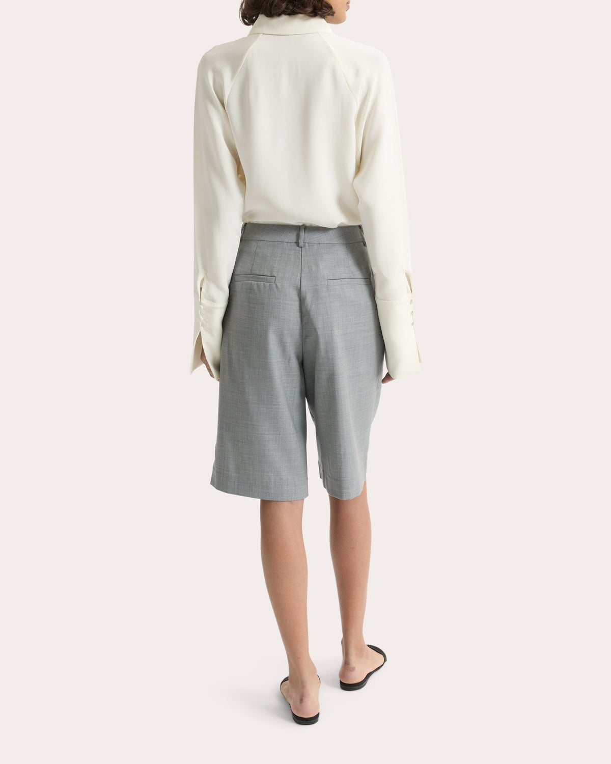 Ila Pleated Wool Bermuda Shorts