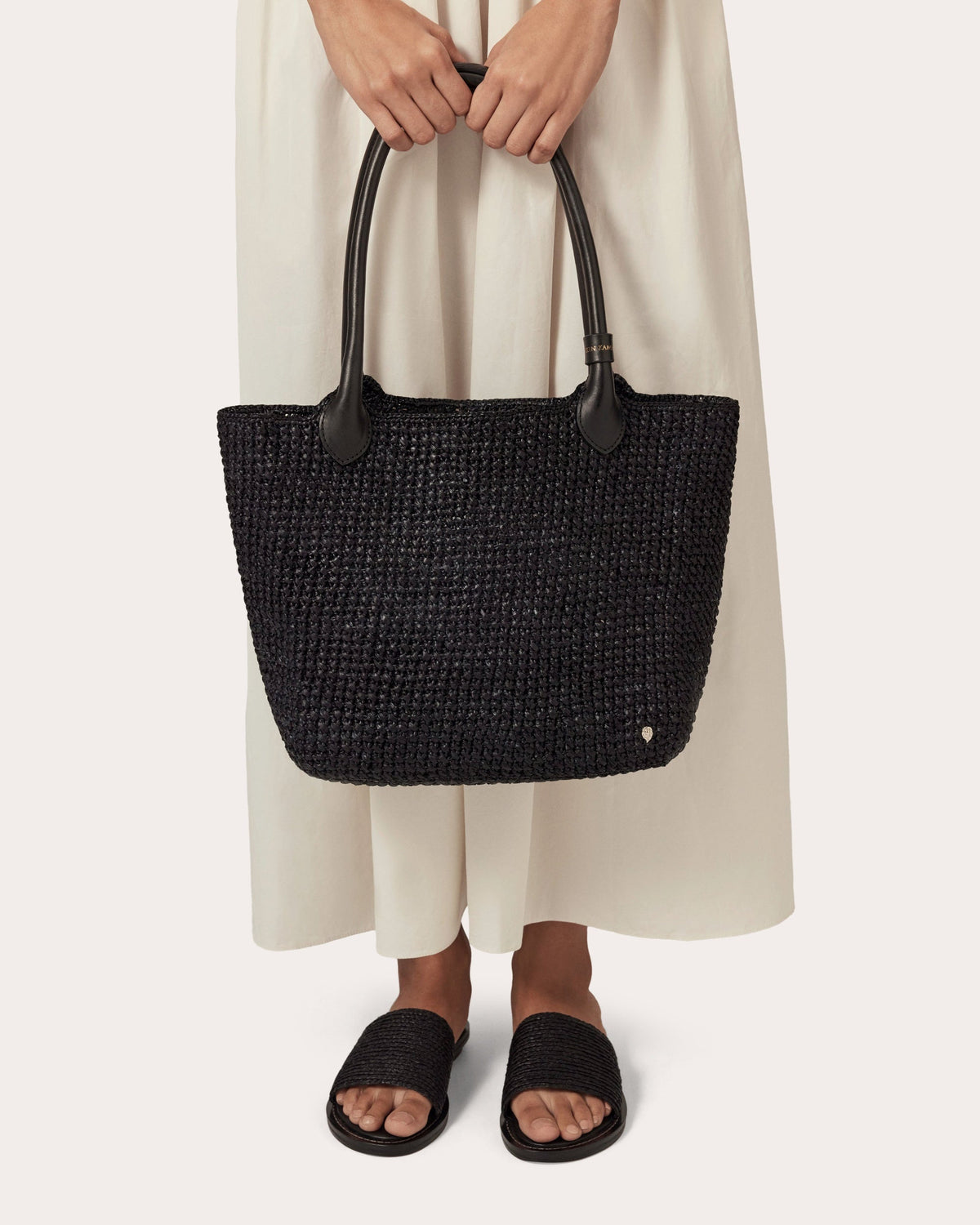 Ampara Crocheted Raffia Tote Bag