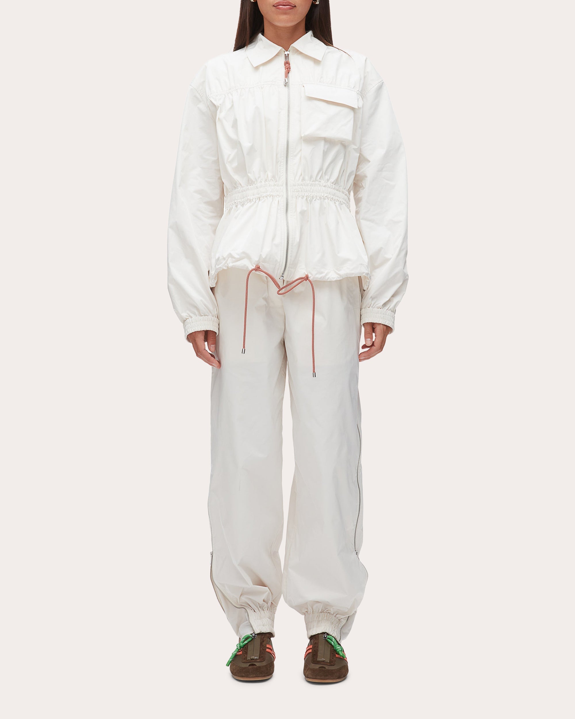Ripstop Shirred Drawstring Jacket