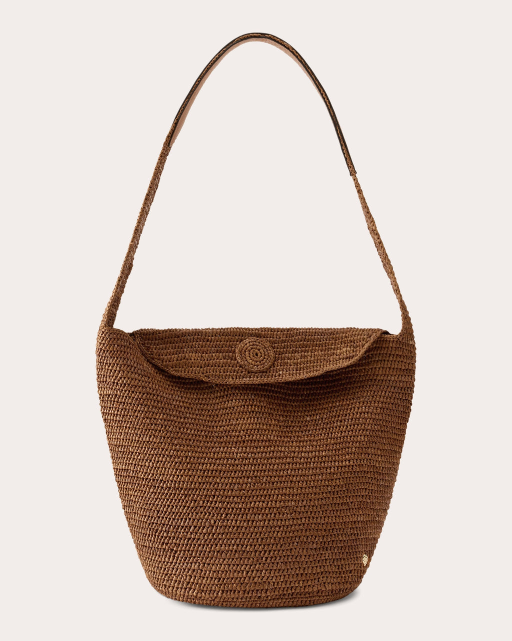 Yala Crocheted Raffia Drawstring Sac Bag