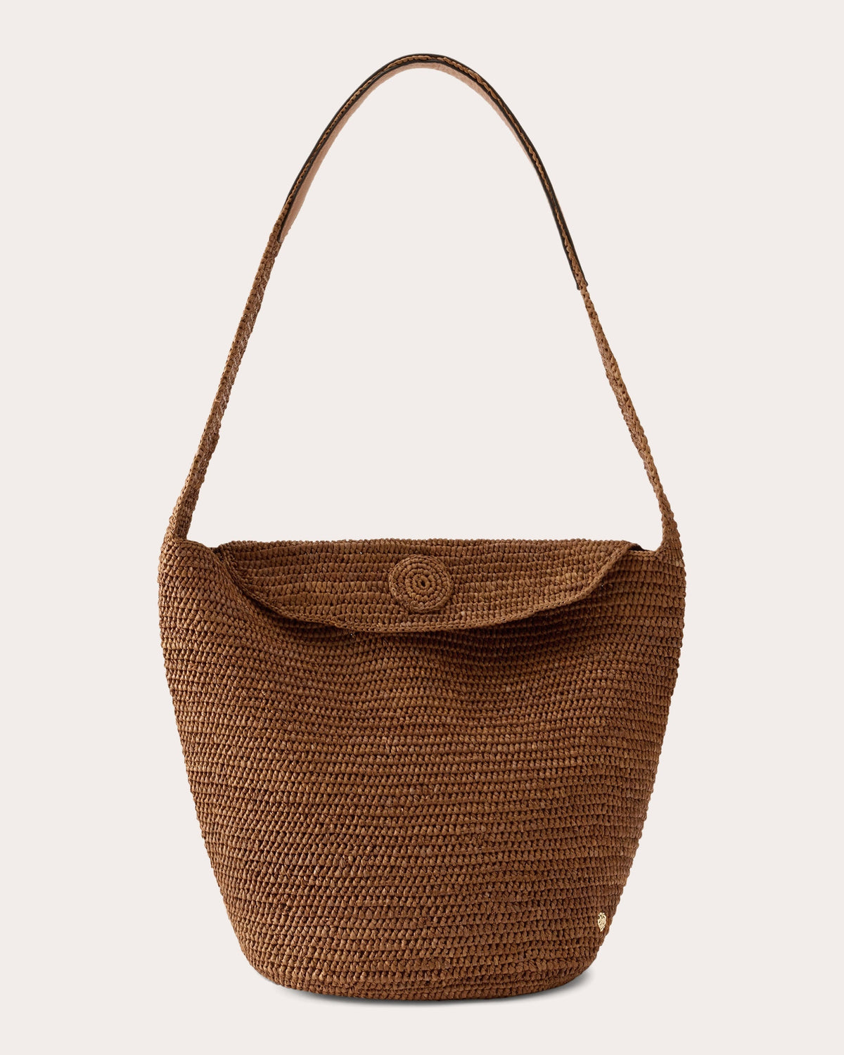 Yala Crocheted Raffia Drawstring Sac Bag