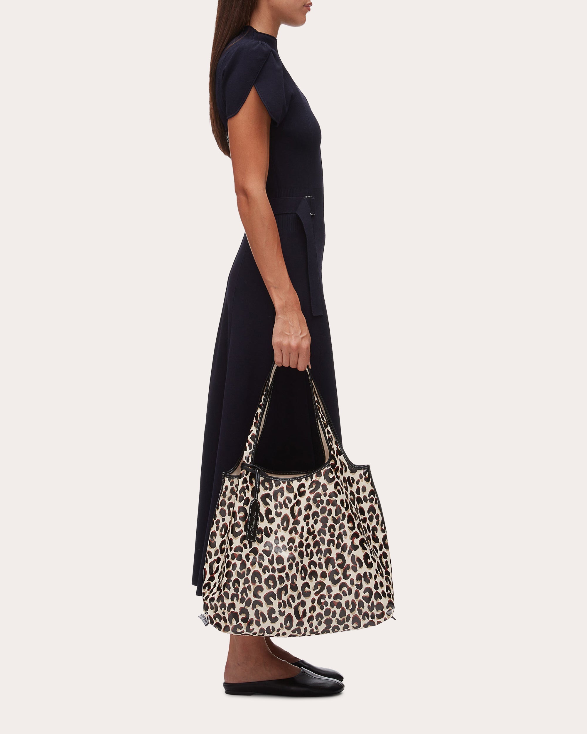 Leopard Coated Canvas Market Tote