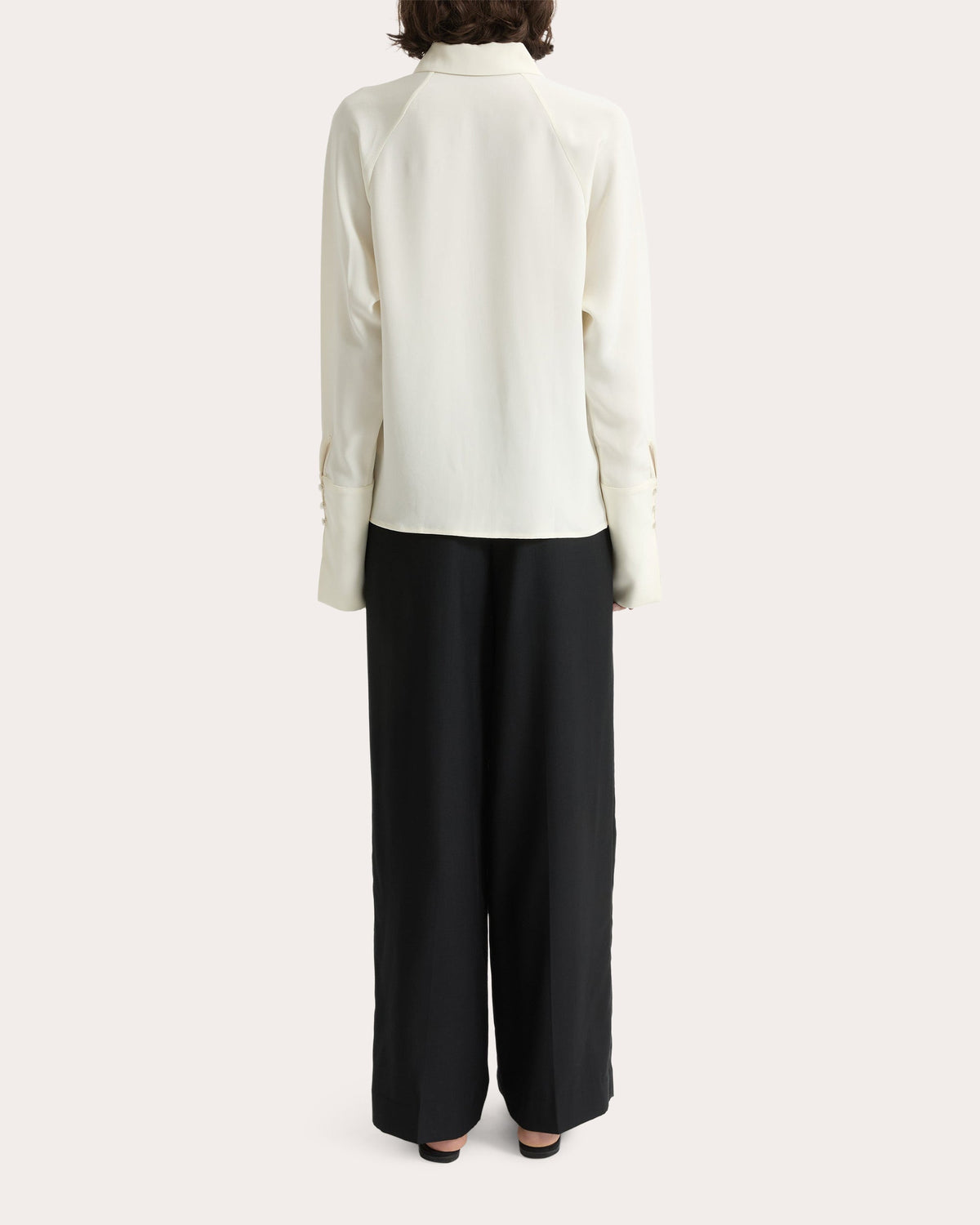 Lea Silk Crepe Collared Shirt
