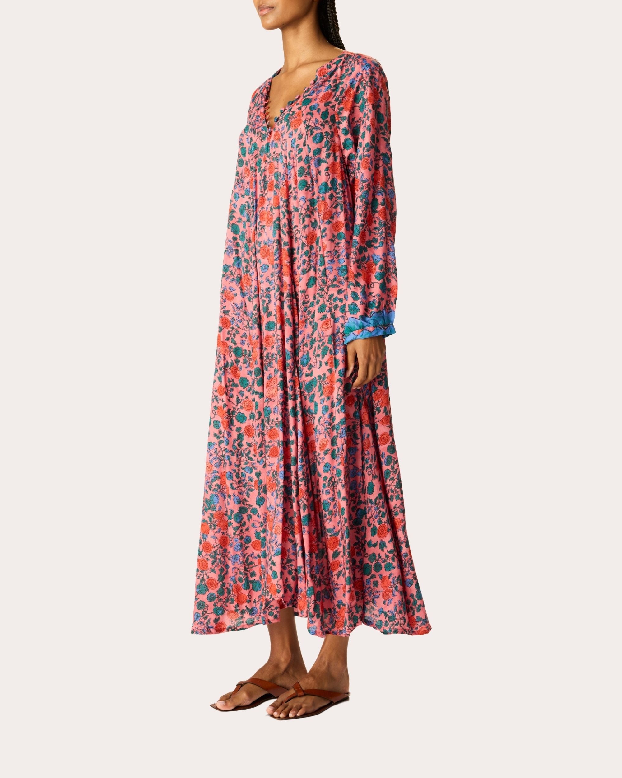 Fiore Floral Pleated Maxi Dress