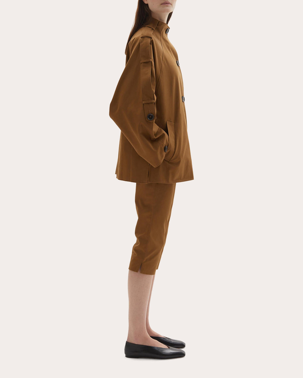 Sara Cotton Oversized Trench Jacket