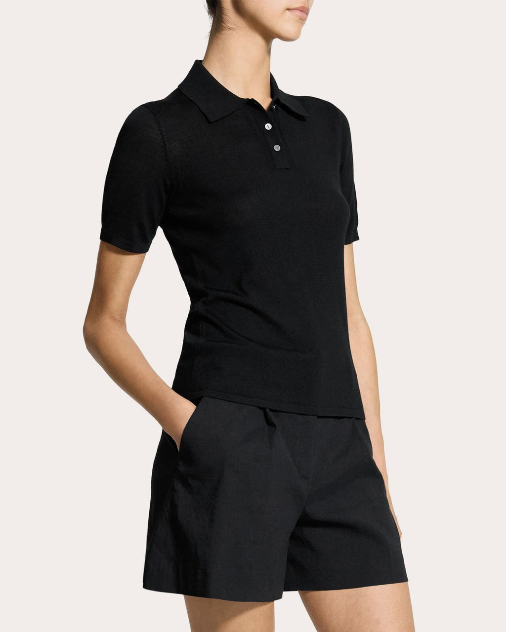 Regal Wool Pointelle-Trim Polo