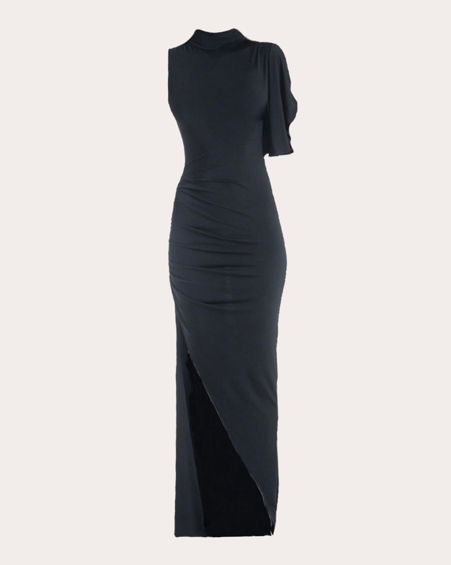 Ophi Asymmetric Gathered Gown