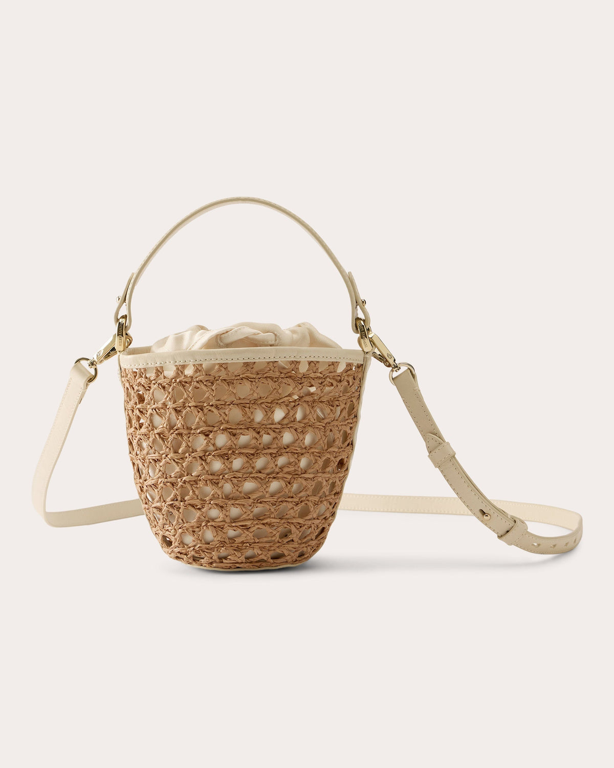 Ama Raffia Lace Braid Mini Basket