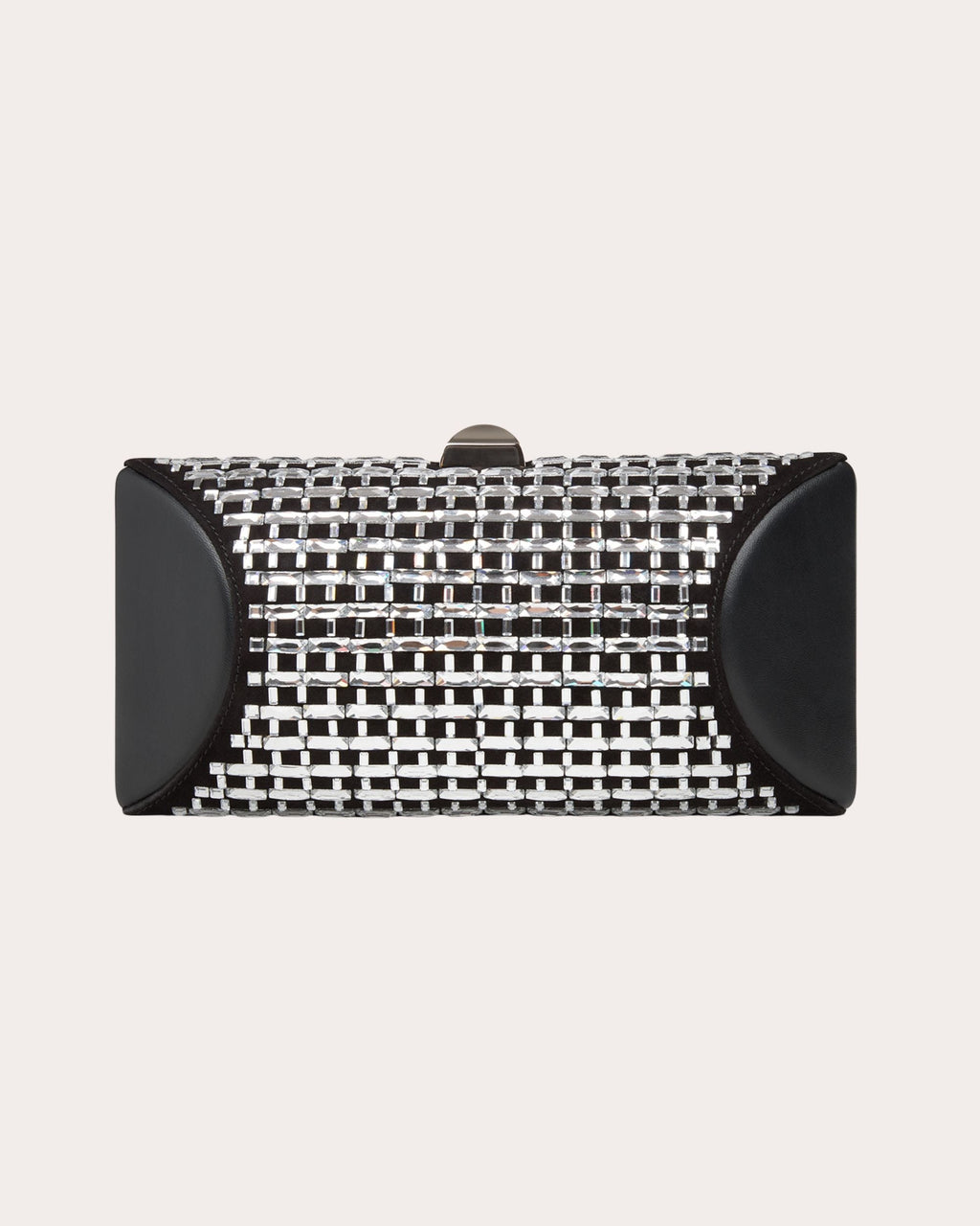Tube Plus Crystal Leather Clutch