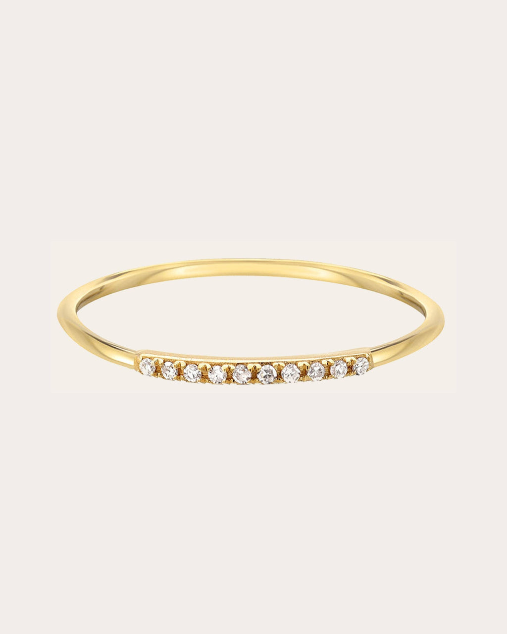 Diamond & 14k Gold Segment Ring