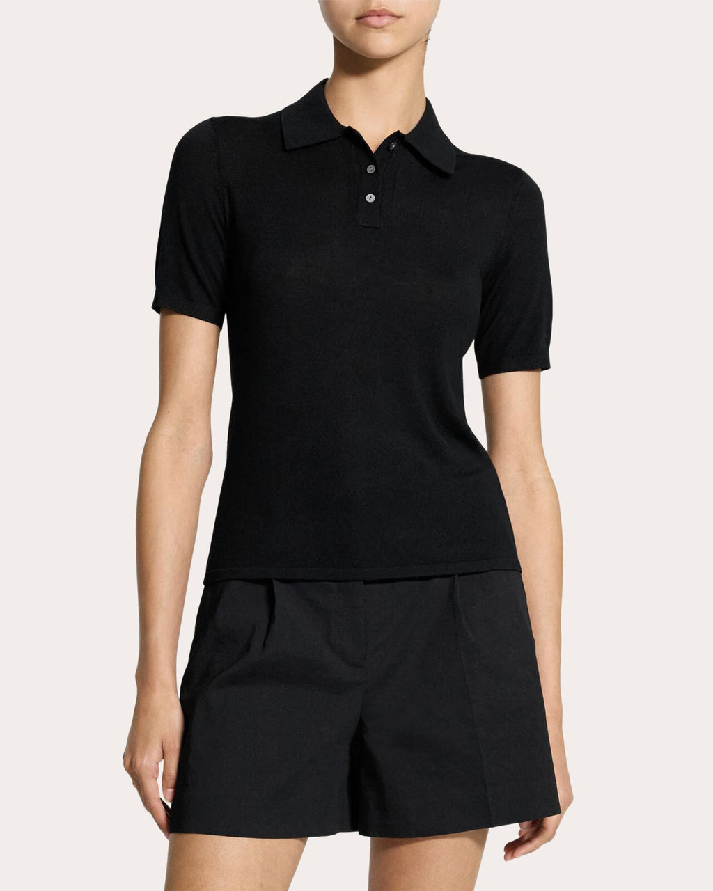 Regal Wool Pointelle-Trim Polo