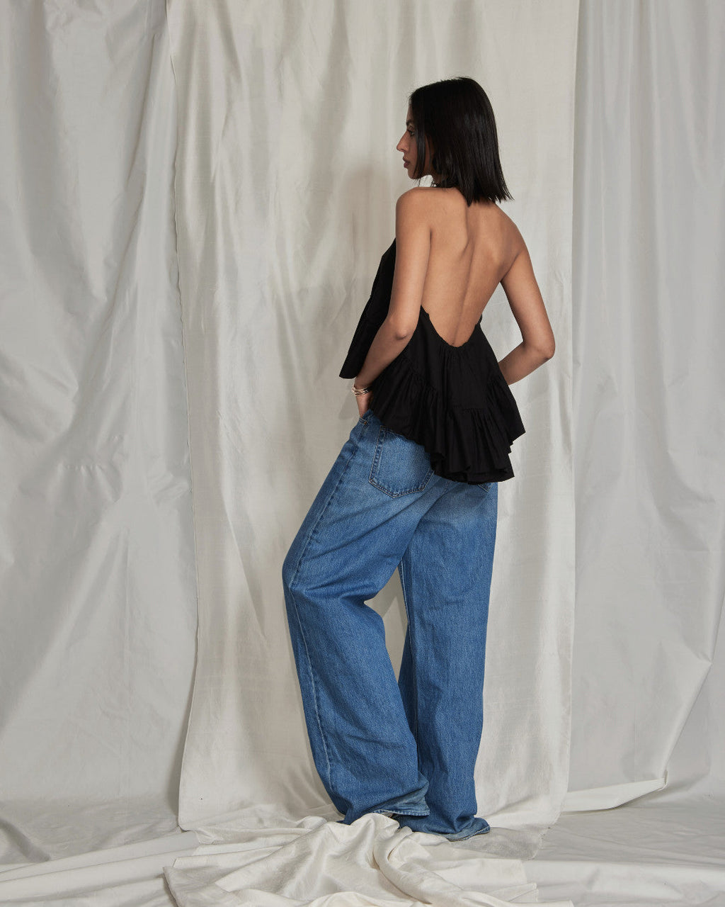 Winston Poplin High-Low Halter Top