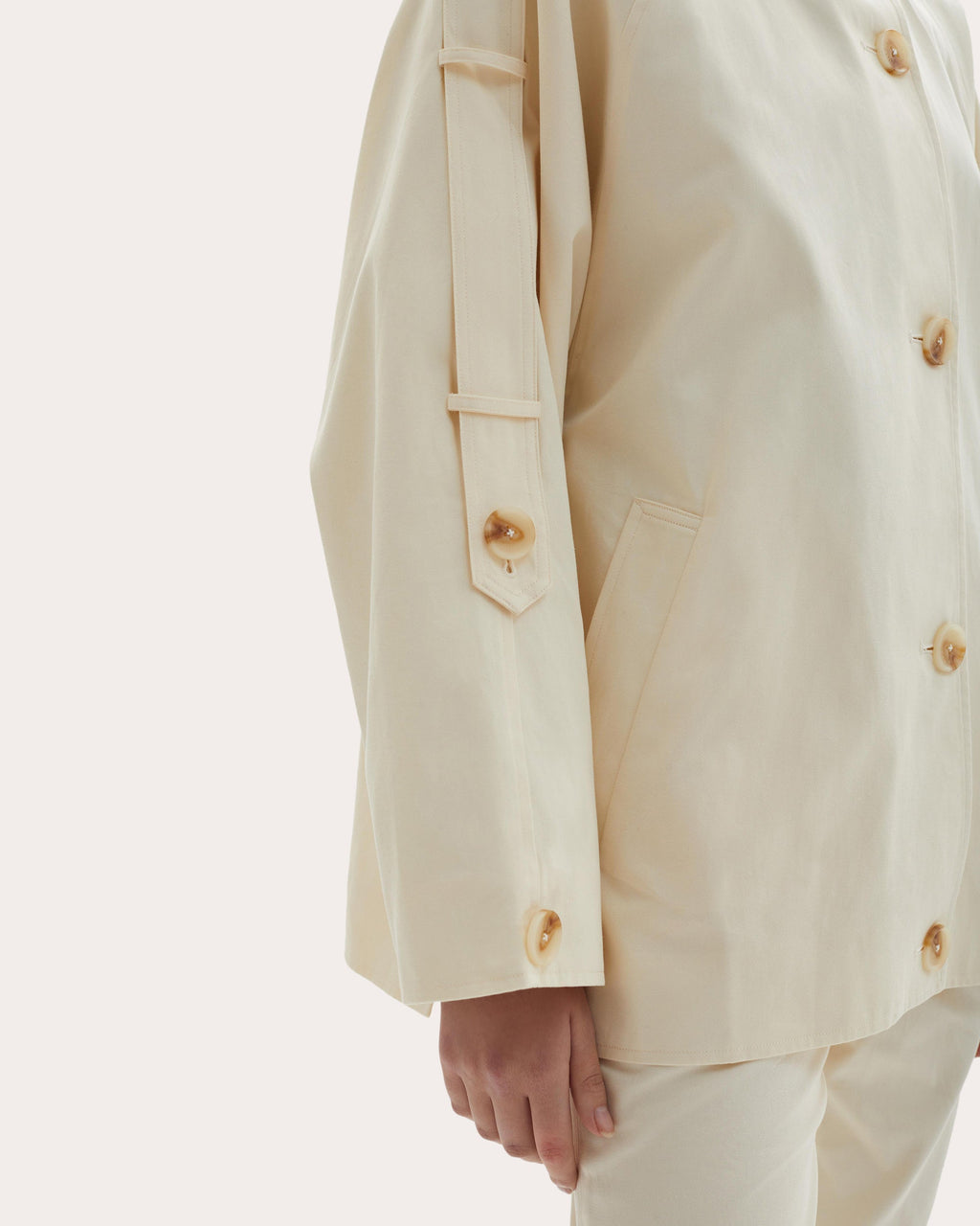 Sara Cotton Oversized Trench Jacket