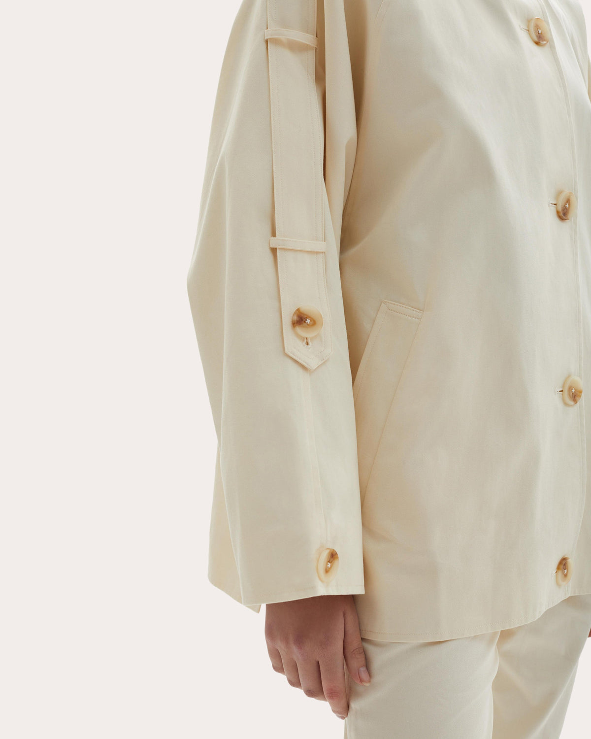 Sara Cotton Oversized Trench Jacket