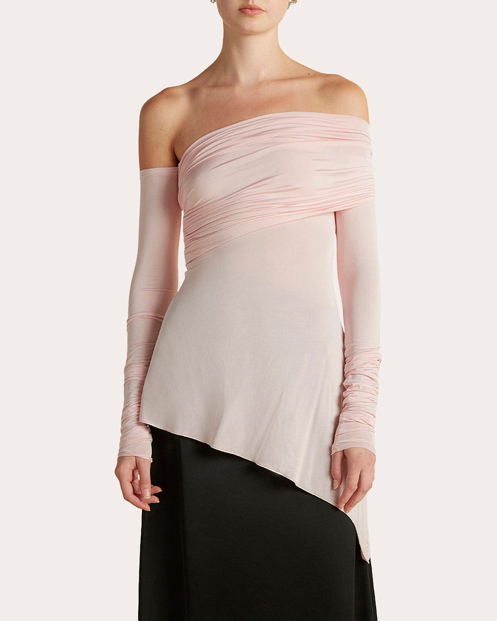 Jersey Draped Asymmetric Top