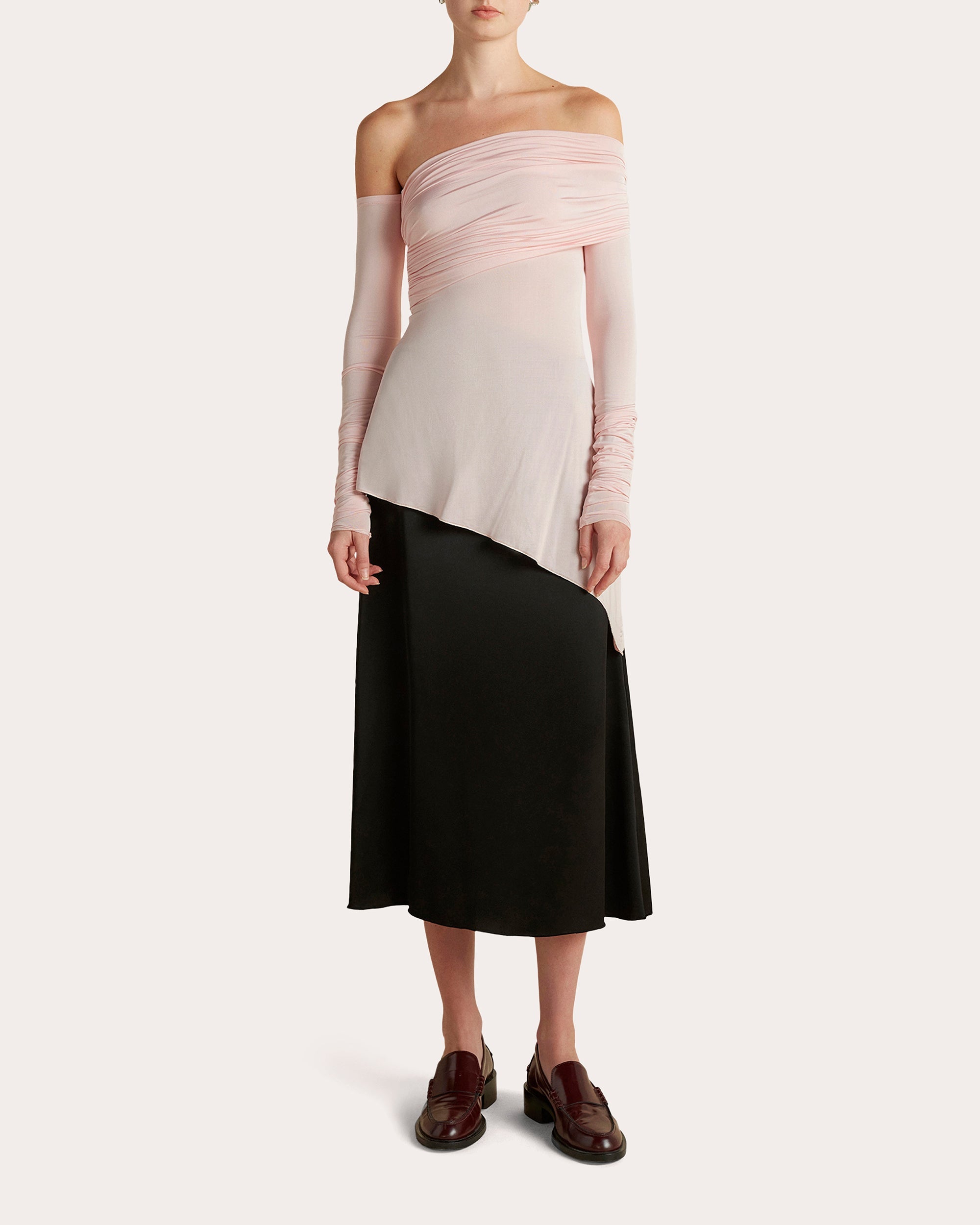 Jersey Draped Asymmetric Top