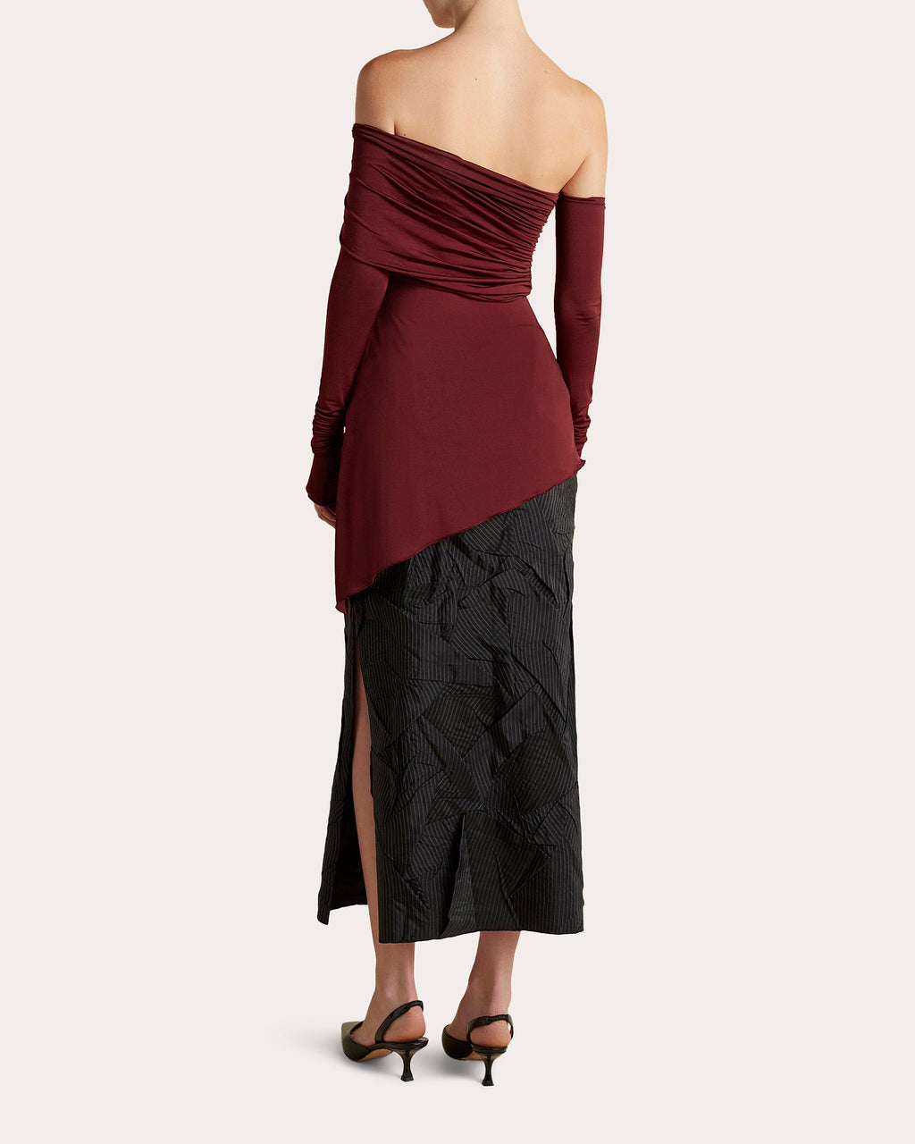 Jersey Draped Asymmetric Top