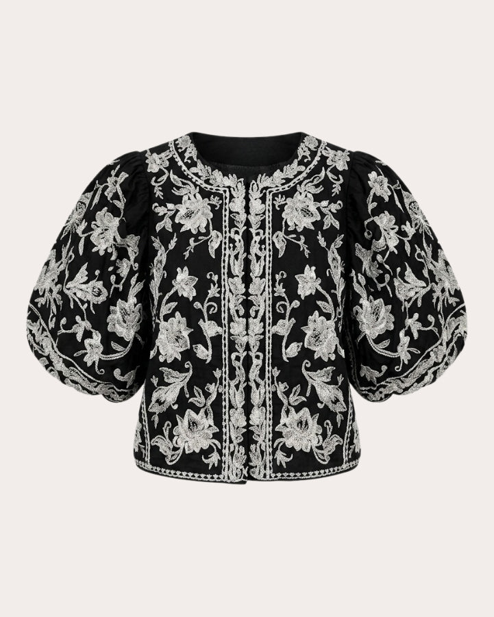 A Century Ago Embroidered Floral Jacket