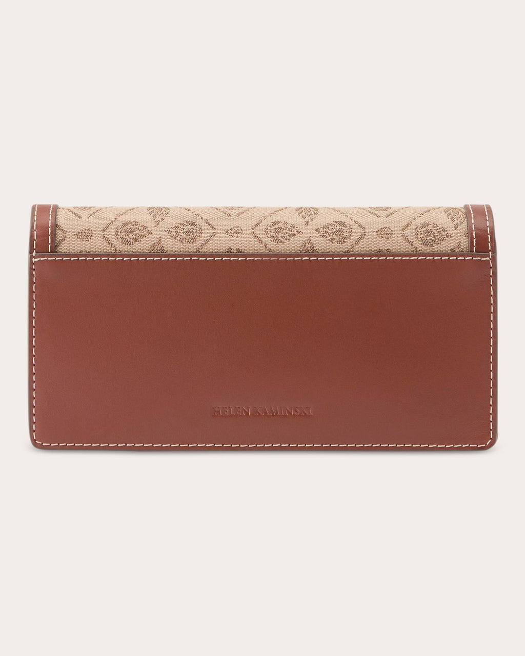 Adelie Leather-Trimmed Woven Jacquard Clutch Wallet