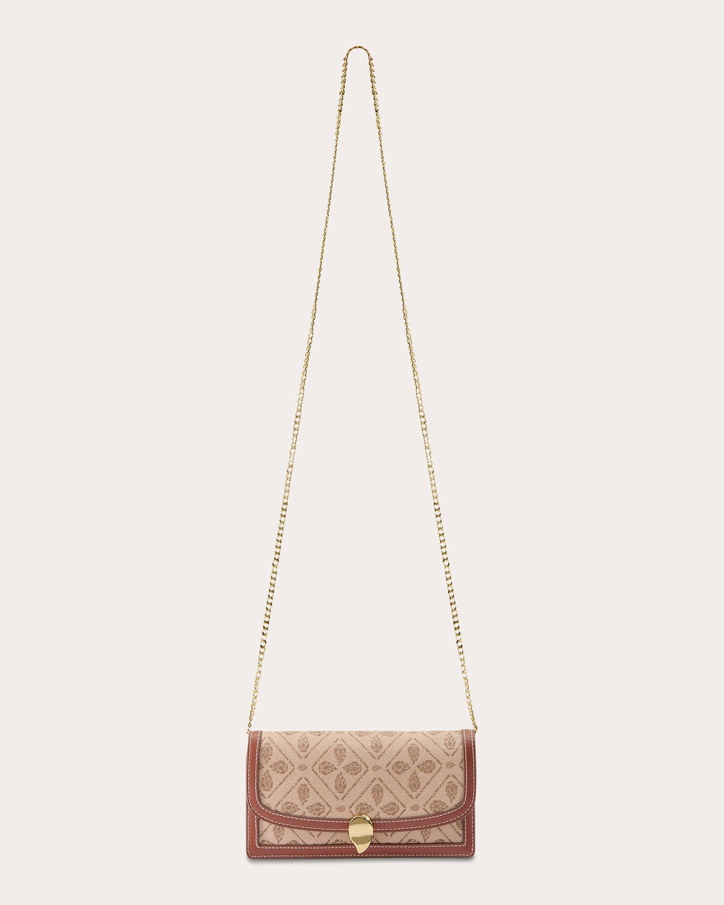 Adelie Leather-Trimmed Woven Jacquard Clutch Wallet