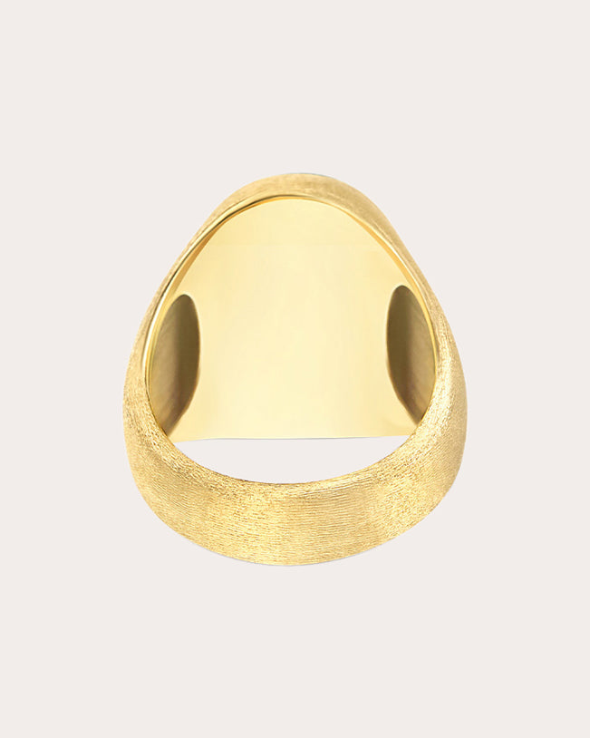 Mother of Pearl & 18k Gold Muse Dolce Vita Chevalier Ring