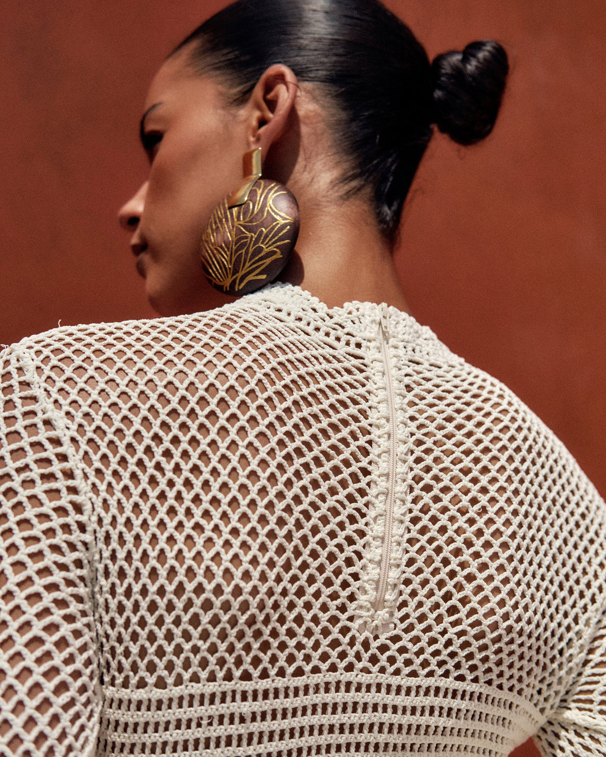 Muna Crocheted Mock Neck Bodysuit