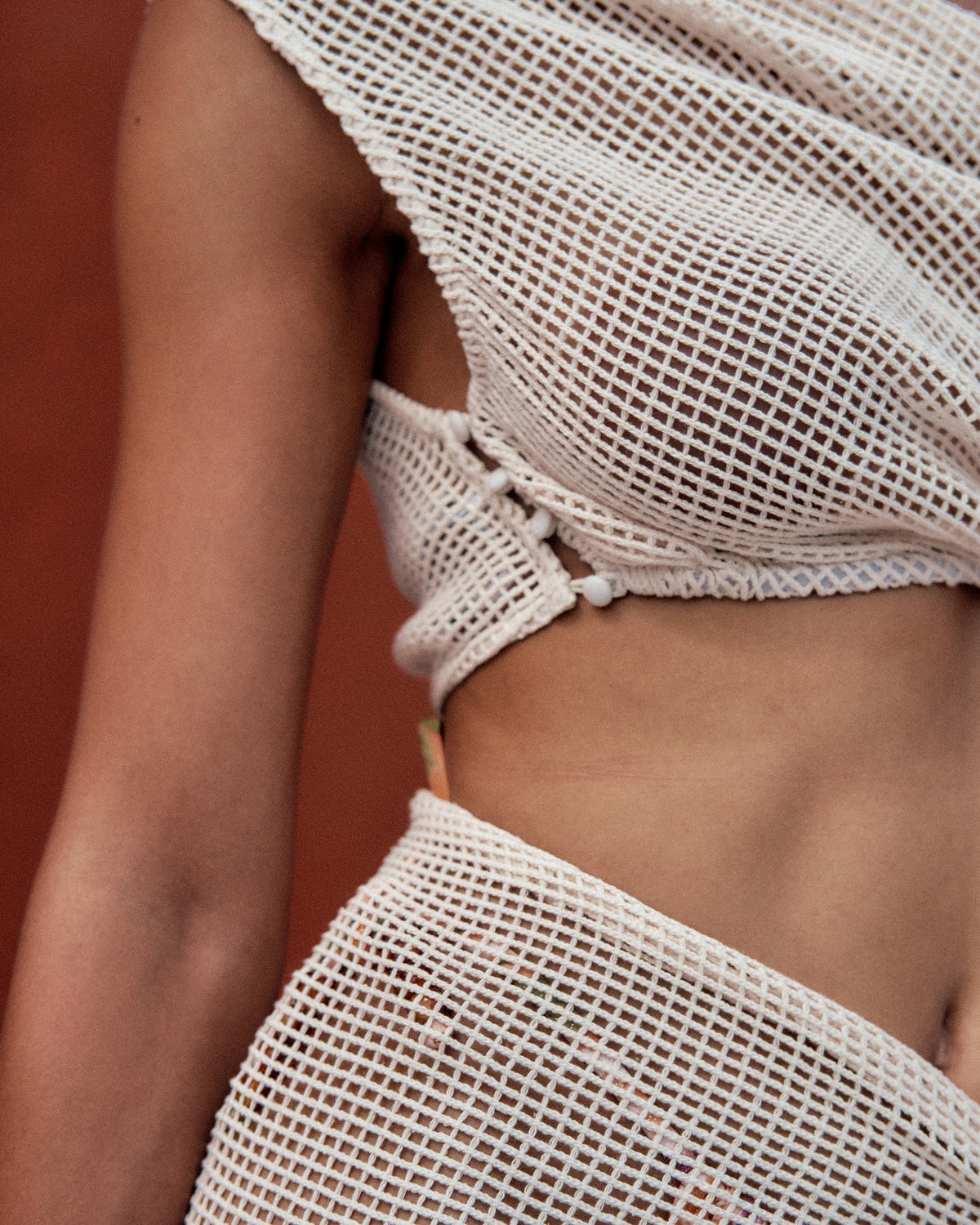 Bala Crocheted Cotton Draped Sarong Cover-Up