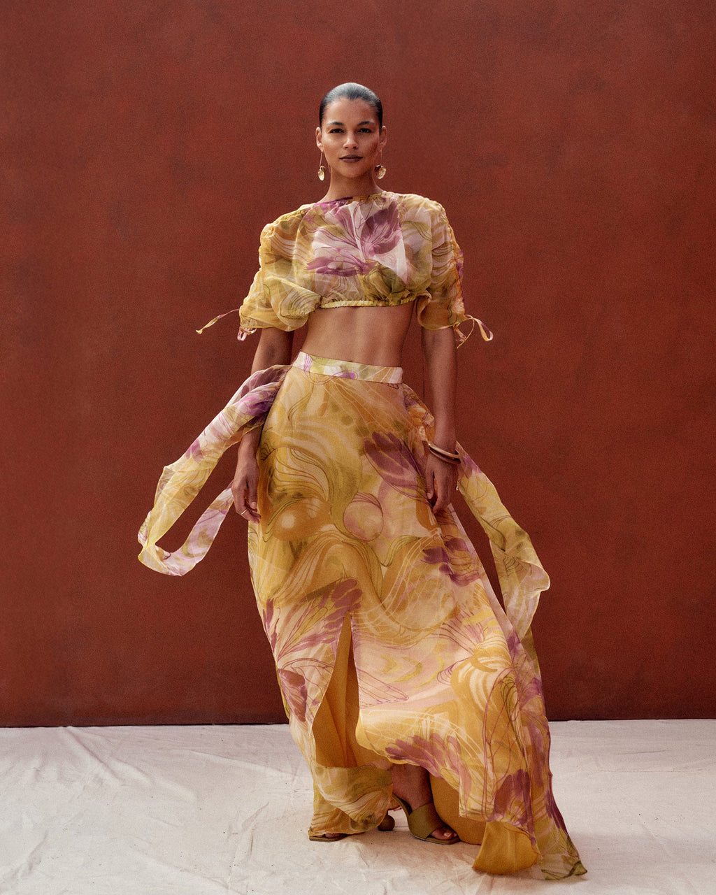 Ondu Vibra Mesh Maxi Skirt