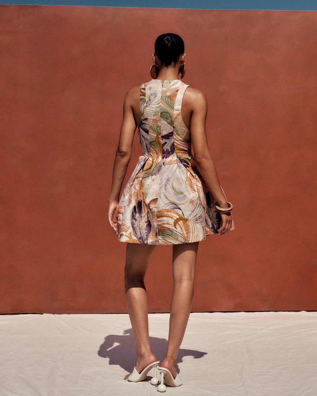 Venti Vibra Jacquard Pleated Mini Dress