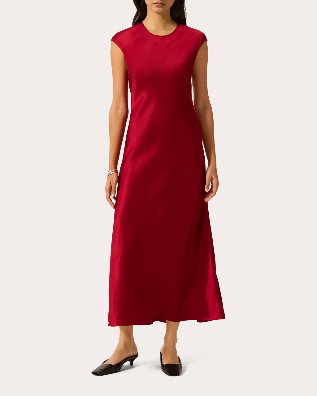 Silk Charmeuse Bias-Cut Slip Dress