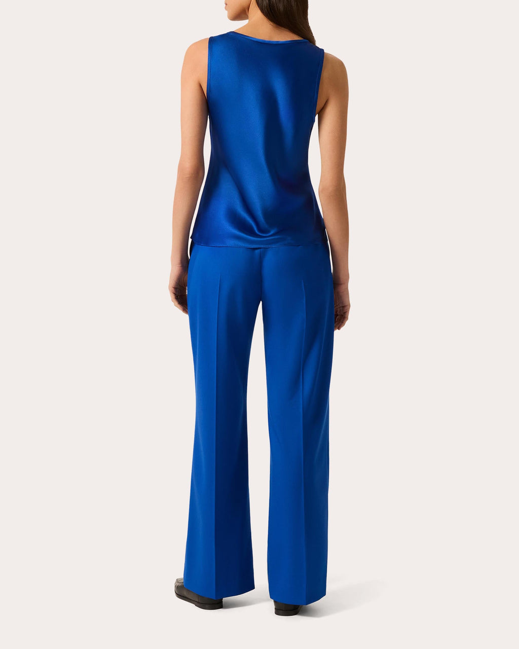 Silk Charmeuse Scoop Neck Tank Top
