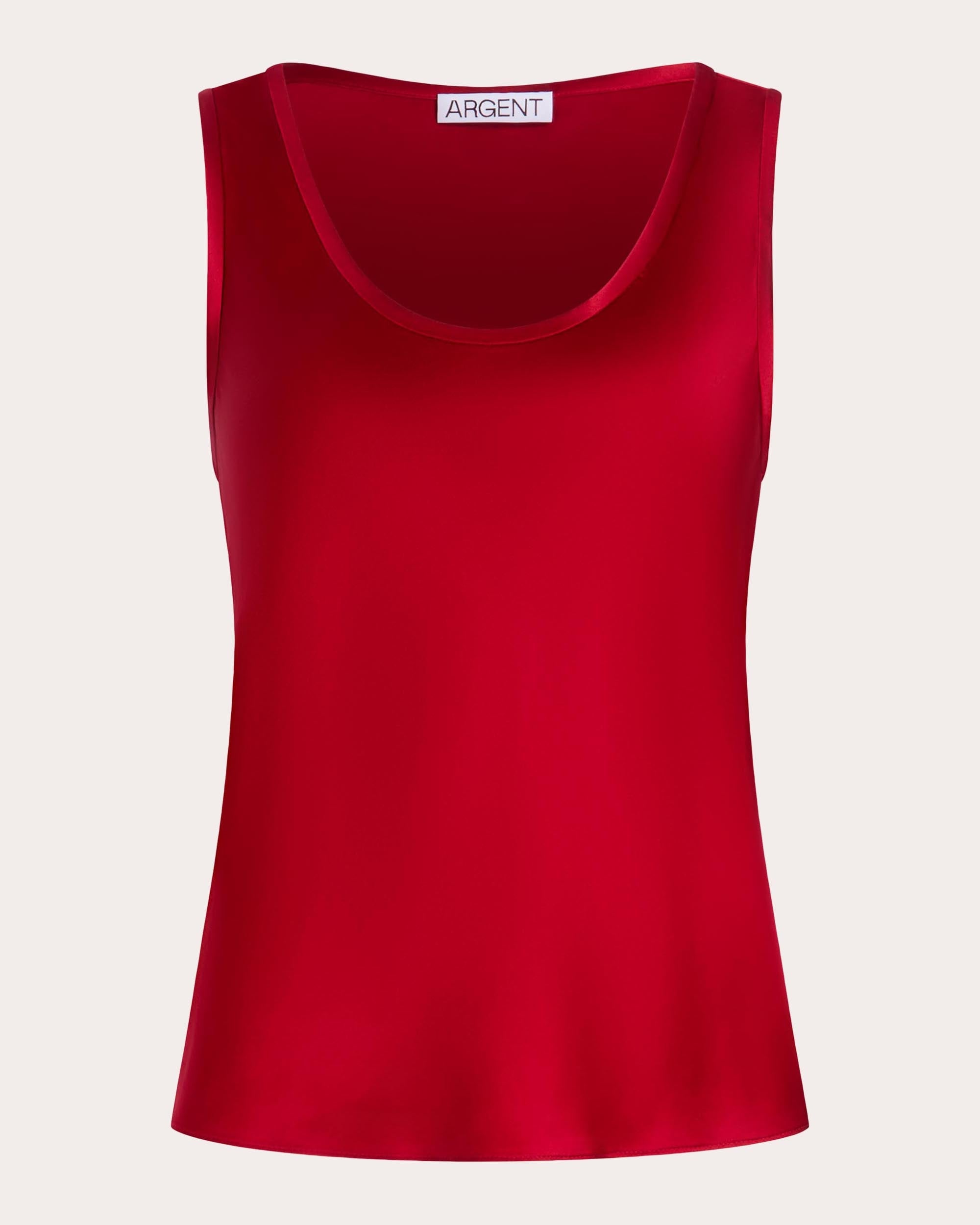 Silk Charmeuse Scoop Neck Tank Top