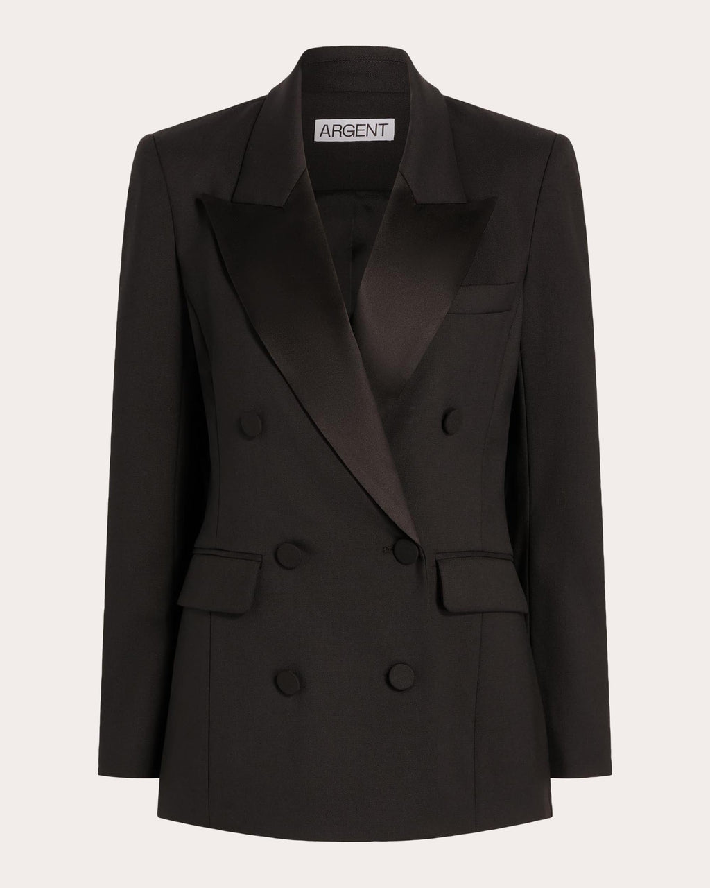 Seasonless Wool Silk-Lapel Tuxedo Blazer