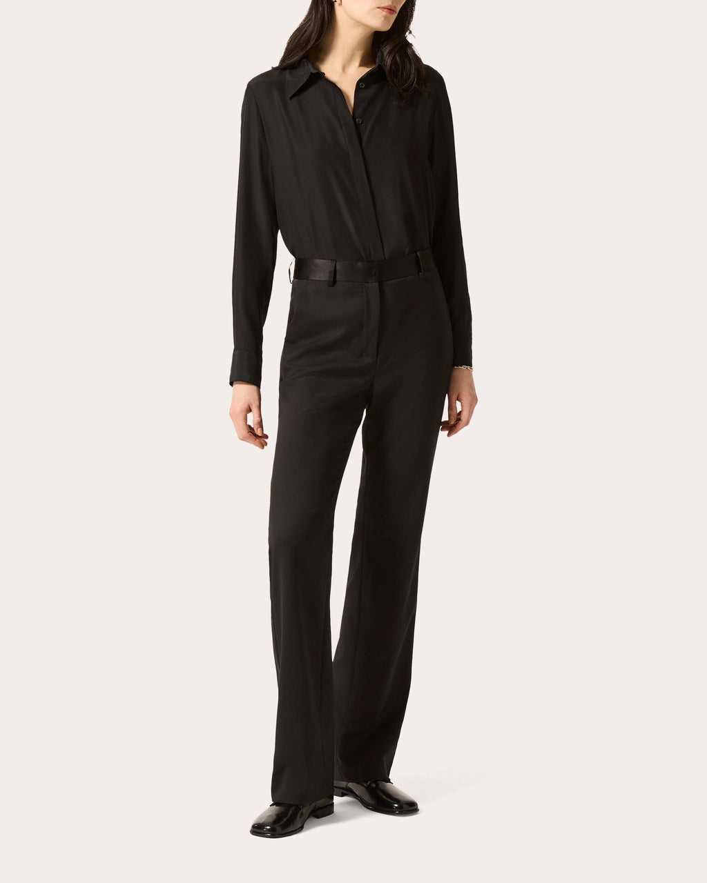 Seasonless Wool Silk-Trim Tuxedo Trousers