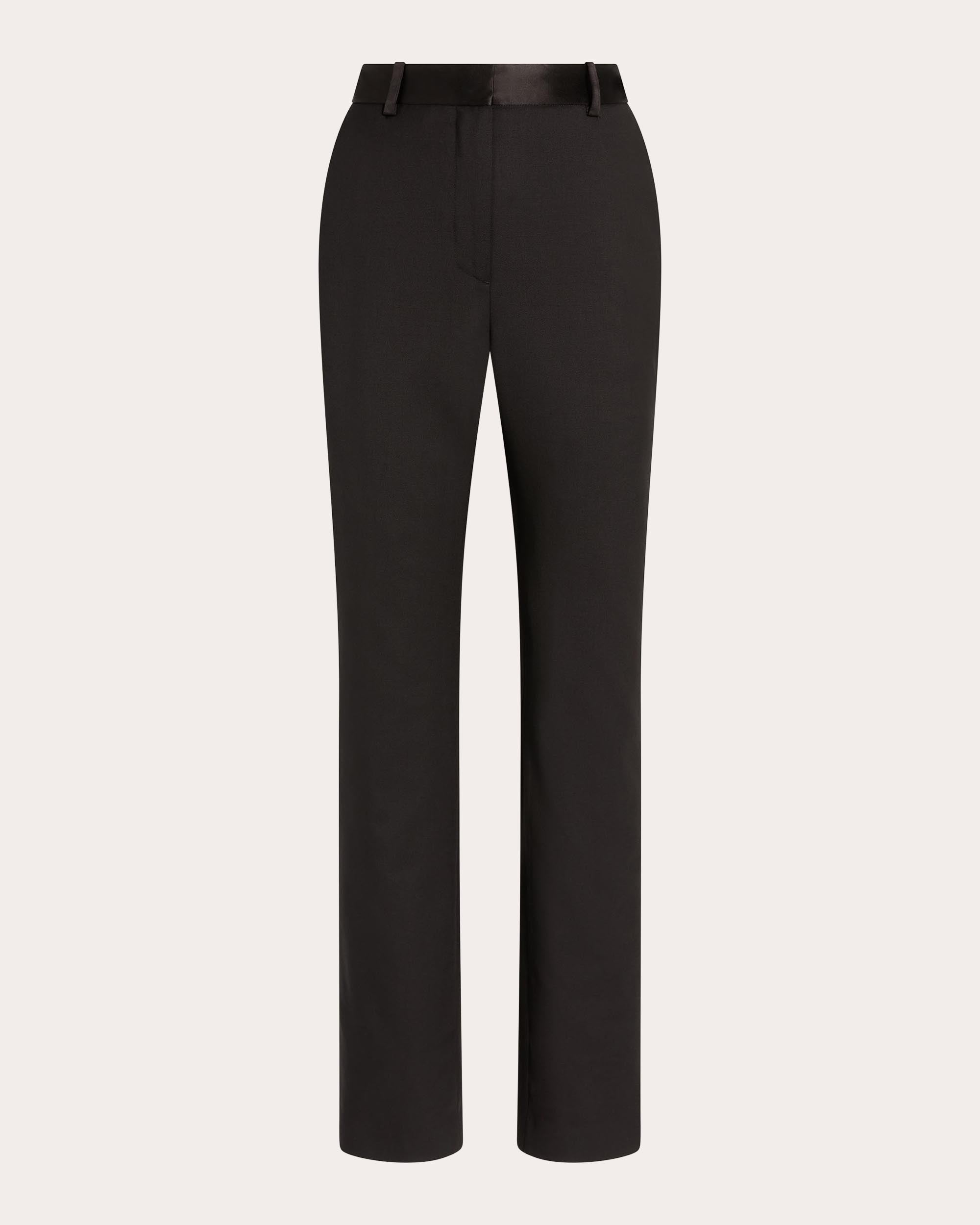 Seasonless Wool Silk-Trim Tuxedo Trousers