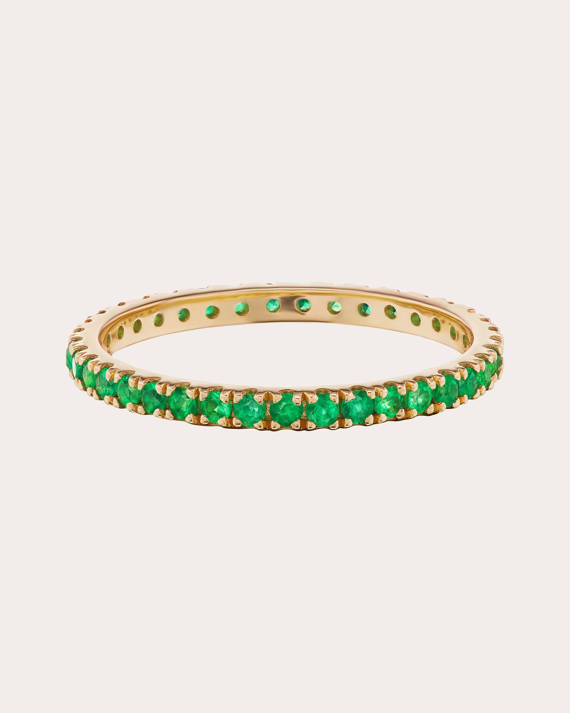 Emerald & 14k Gold Aria Band Ring