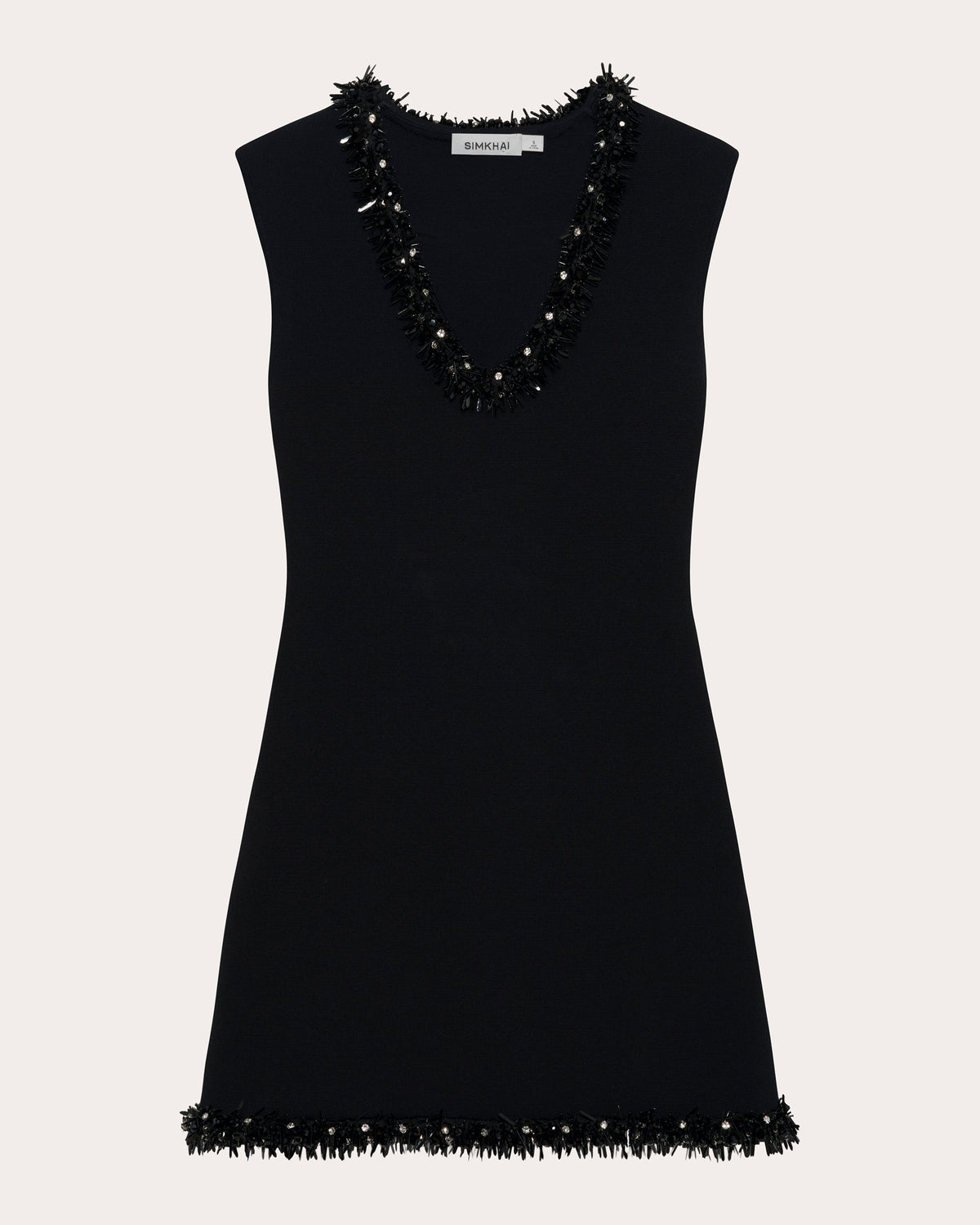 Suki Beaded Compact Knit Mini Dress