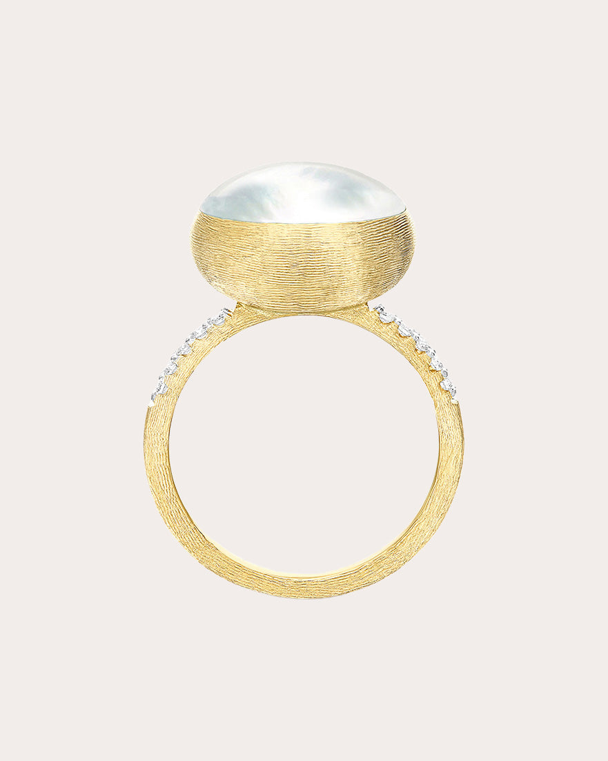 Diamond & Mother of Pearl 18k Gold Dolce Vita Ring