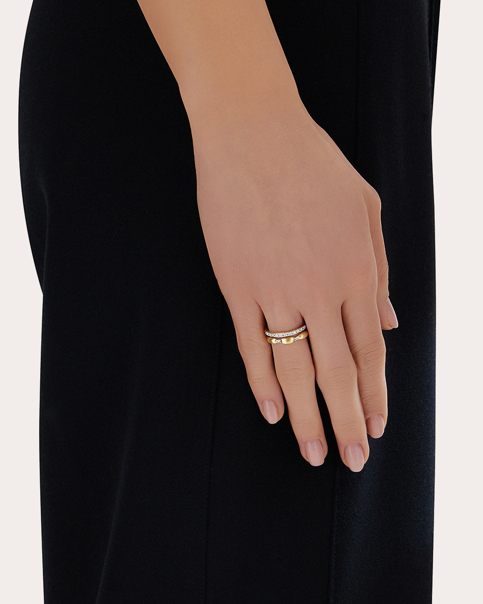Diamond & 18k Gold Élite Double-Band Ring
