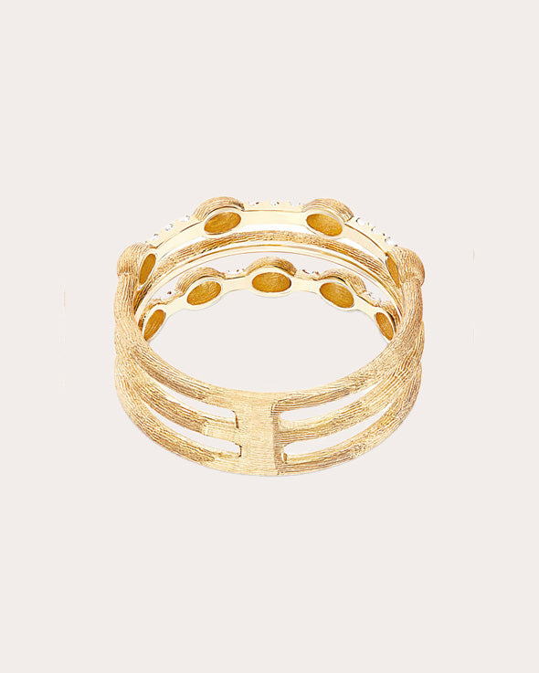 Diamond & 18k Gold Élite Triple-Band Ring